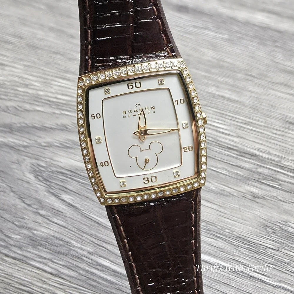 Vintage Minnie Mouse Disney Skagen Denmark Ladies Wristwatch